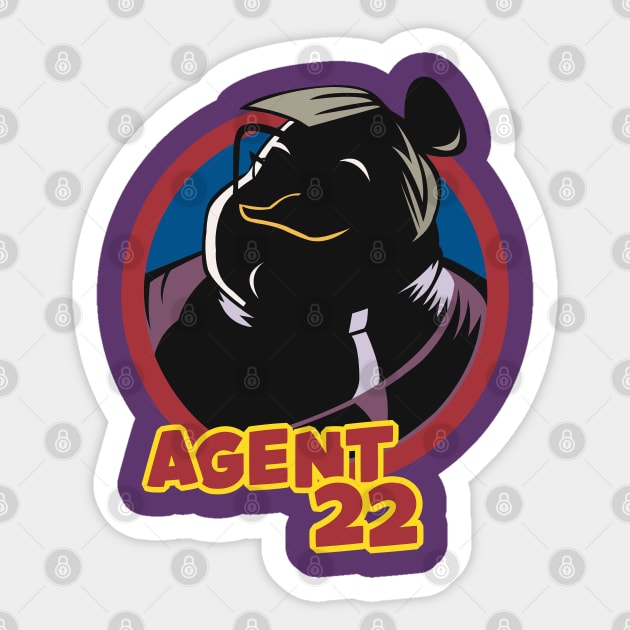 Agent 22 Sticker by DeepDiveThreads